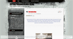 Desktop Screenshot of istheparanormalreal.wordpress.com