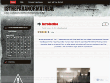 Tablet Screenshot of istheparanormalreal.wordpress.com