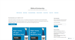 Desktop Screenshot of biblicalscholarship.wordpress.com