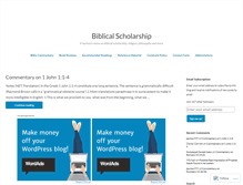 Tablet Screenshot of biblicalscholarship.wordpress.com