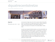 Tablet Screenshot of dquatrecentstretze.wordpress.com