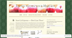 Desktop Screenshot of livingwithinyourharvest.wordpress.com