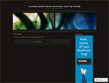 Tablet Screenshot of comedylife.wordpress.com