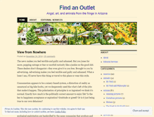 Tablet Screenshot of findanoutlet.wordpress.com