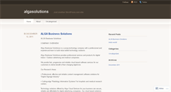 Desktop Screenshot of algasolutions.wordpress.com