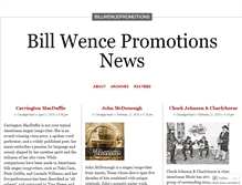 Tablet Screenshot of billwencepromotions.wordpress.com