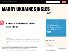 Tablet Screenshot of marryukrainesingles.wordpress.com