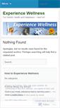 Mobile Screenshot of experiencewellness.wordpress.com