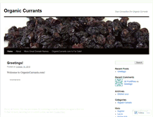 Tablet Screenshot of organiccurrants.wordpress.com