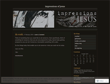 Tablet Screenshot of impressionsofjesus.wordpress.com