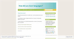 Desktop Screenshot of howdidyoulearnlanguages.wordpress.com