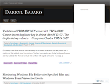 Tablet Screenshot of darrylbajaro.wordpress.com