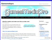 Tablet Screenshot of gamesmediapro.wordpress.com