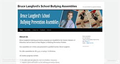 Desktop Screenshot of brucelangfordsschoolbullyingassemblies.wordpress.com