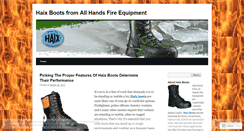 Desktop Screenshot of haixfirefightingboots.wordpress.com