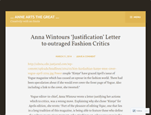 Tablet Screenshot of annearts.wordpress.com