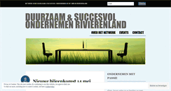 Desktop Screenshot of duurzaamondernemenrivierenland.wordpress.com
