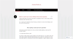 Desktop Screenshot of custompools101.wordpress.com