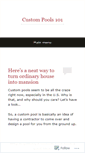 Mobile Screenshot of custompools101.wordpress.com