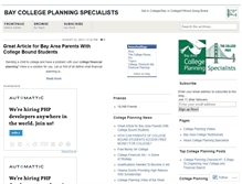 Tablet Screenshot of baycollegeplanners.wordpress.com