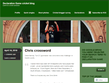 Tablet Screenshot of chrispscricket.wordpress.com