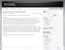Tablet Screenshot of ndtechnologies.wordpress.com