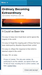 Mobile Screenshot of ordinarybecomingextraordinary.wordpress.com