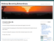 Tablet Screenshot of ordinarybecomingextraordinary.wordpress.com