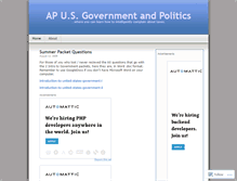 Tablet Screenshot of apgovt.wordpress.com