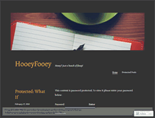 Tablet Screenshot of hooeyfooey.wordpress.com