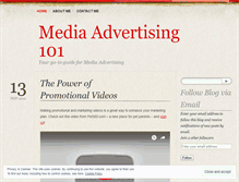 Tablet Screenshot of mediaadvertising101.wordpress.com