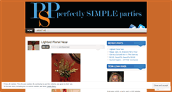 Desktop Screenshot of perfectlysimpleparties.wordpress.com