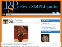 Tablet Screenshot of perfectlysimpleparties.wordpress.com