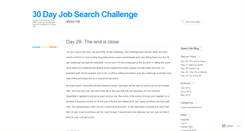 Desktop Screenshot of 30dayjobsearchchallenge.wordpress.com