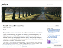 Tablet Screenshot of joshyle.wordpress.com