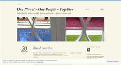 Desktop Screenshot of oneplanetonepeopletogether.wordpress.com