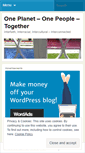 Mobile Screenshot of oneplanetonepeopletogether.wordpress.com