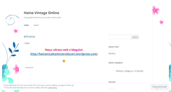 Desktop Screenshot of hainevintageonline.wordpress.com