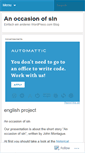 Mobile Screenshot of anoccasionofsin.wordpress.com