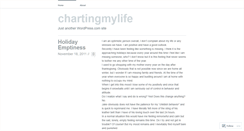 Desktop Screenshot of chartingmylife.wordpress.com