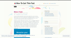 Desktop Screenshot of howtogetthinfast.wordpress.com