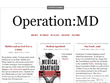 Tablet Screenshot of operationmd.wordpress.com