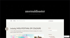 Desktop Screenshot of anormaldisasterphotography.wordpress.com