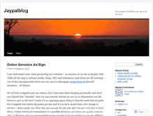Tablet Screenshot of jaypalblog.wordpress.com