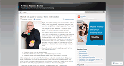 Desktop Screenshot of criticalsuccessfactor.wordpress.com