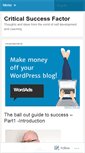 Mobile Screenshot of criticalsuccessfactor.wordpress.com
