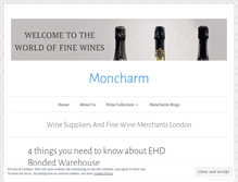 Tablet Screenshot of moncharm.wordpress.com