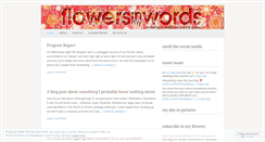 Desktop Screenshot of flowersinmywords.wordpress.com