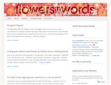Tablet Screenshot of flowersinmywords.wordpress.com