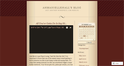 Desktop Screenshot of ahmaniellehall.wordpress.com